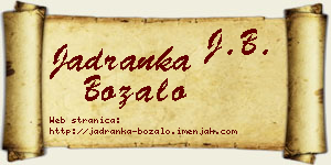Jadranka Bozalo vizit kartica